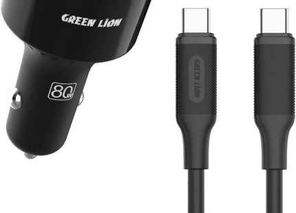 Green Lion Roadex Triple Port Car Charger 80W C to L 1m Cable