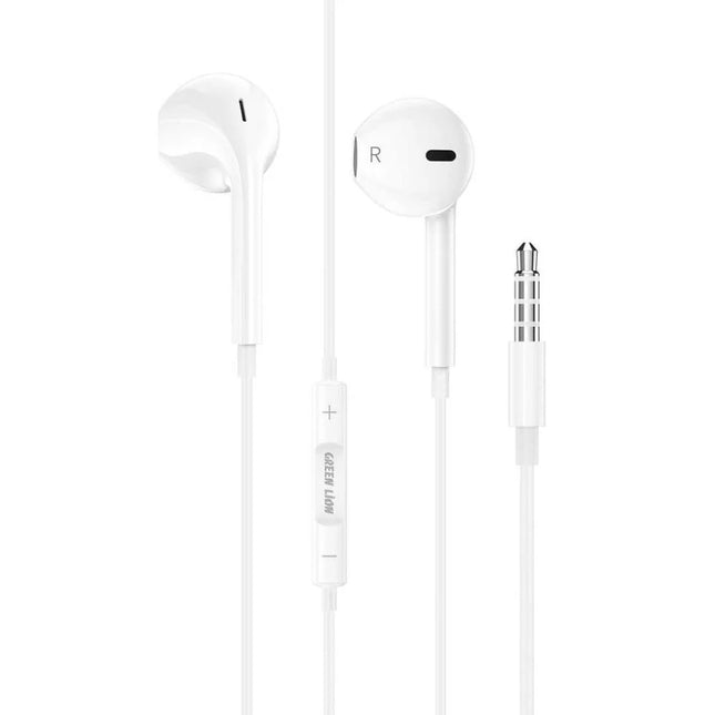 Green Lion Stereo Earphone (1.2m) White