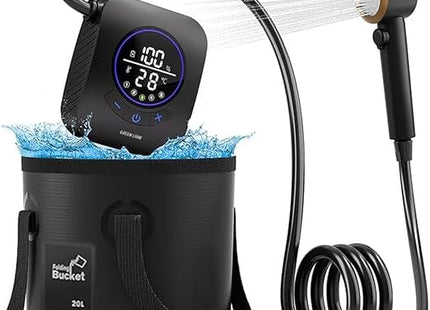 Green Lion Camping Shower with Digital Display 8000mAh 20L