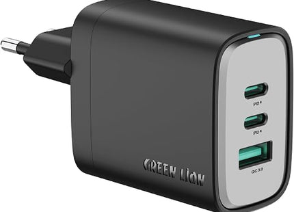 Green Lion Supra 65W EU GaN Wall Charger USB-A & 2 USB-C Ports