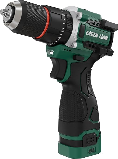 Green Lion GD-15 Pro Drive Cordless Hammer Drill 2*18V 3.0Ah Battery