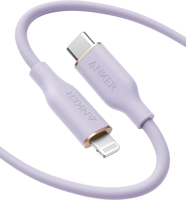 Anker PowerLine III Flow USB-C to Lightning Cable 3ft Purple