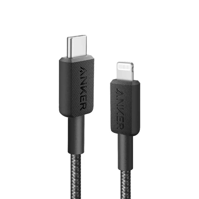 Anker 322 USB-C to Lightning Braided Cable 3ft Black
