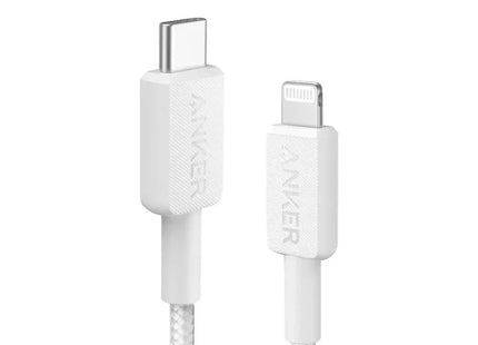 Anker 322 USB-C to Lightning Braided Cable 3ft White
