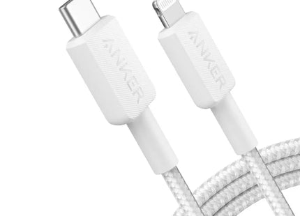 Anker 322 USB-C to Lightning Braided Cable 6ft White
