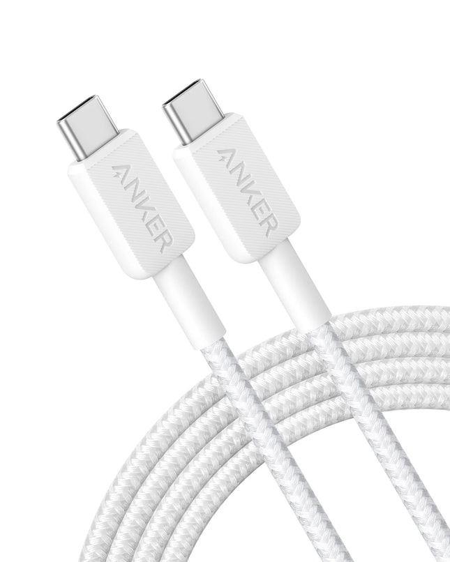 Anker 322 USB-C to USB-C Braided Cable 6ft White