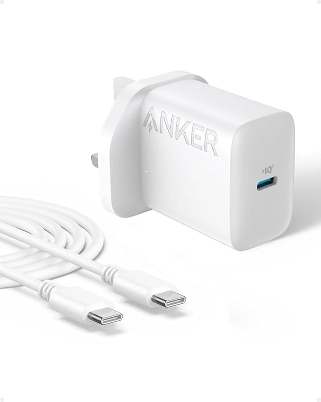 Anker Charger with USB-C to USB-C Cable 20W White