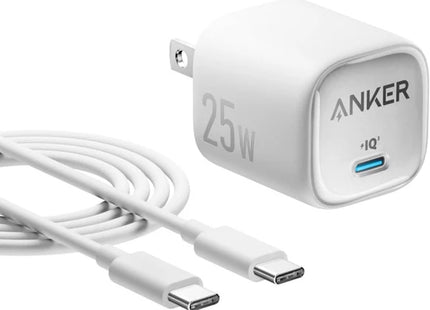Anker Charger with USB-C to USB-C Cable 25W White