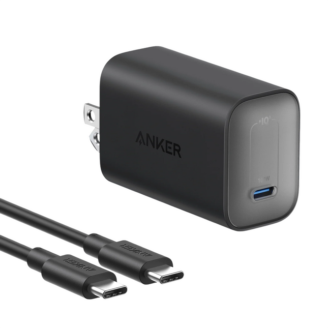 Anker Nano Charger with USB-C to USB-C 6ft Cable 100W Black