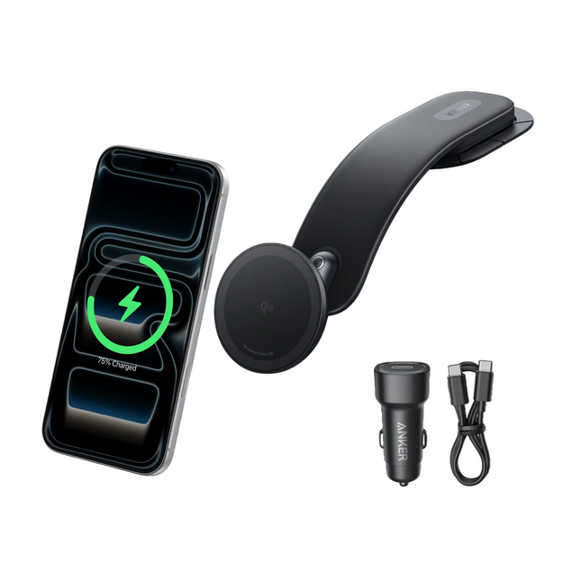 Anker Nano Wireless Car Charger with Magnetic Detachable Pad Black
