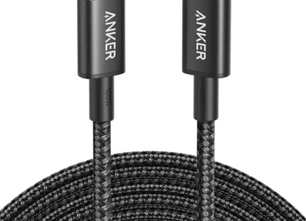 Anker Nylon USB-C to USB-C 2.0 Cable 6ft Black