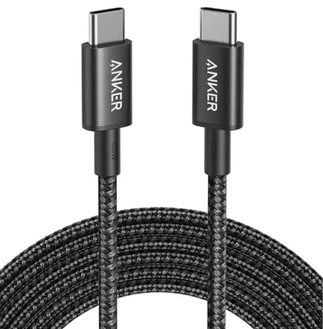 Anker Nylon USB-C to USB-C 2.0 Cable 6ft Black