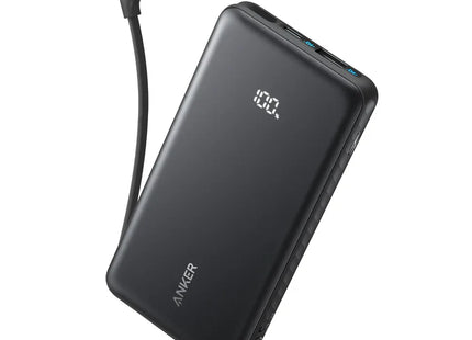 Anker Power Bank 10000mAh with Built-in USB-C Cable 22.5W Black