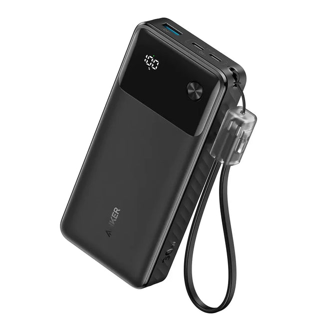 Anker Power Bank 20000mAh with USB-C Cable Lanyard 30W Black