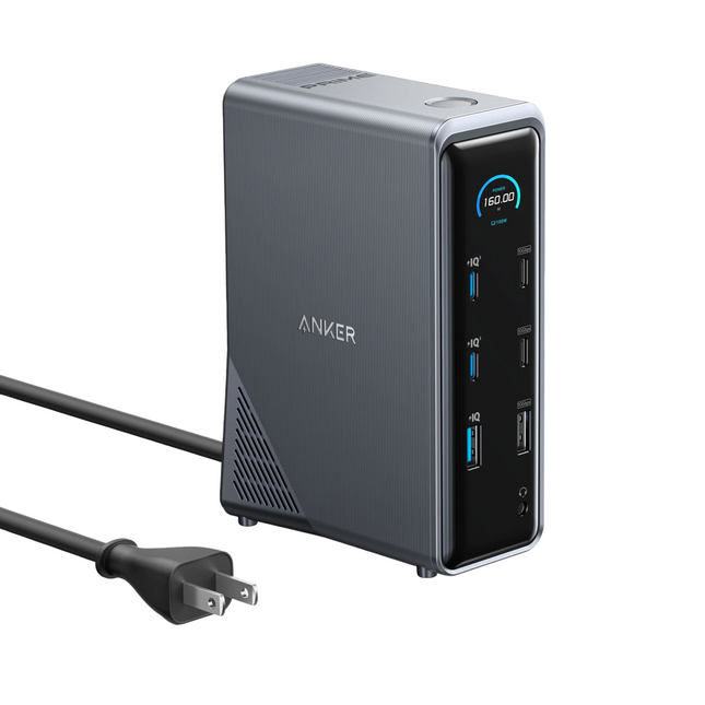 Anker Prime Charging Docking Station 14-in-1 Dual Display 160W Gray