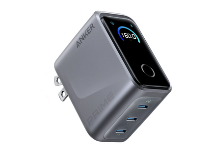 Anker Prime GaN Charger Smart Display 160W Gray