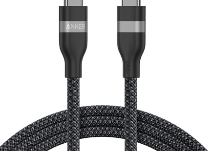 Anker USB-C to USB-C Cable Upcycled-Braided 6ft 240W Black