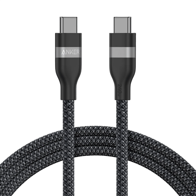Anker USB-C to USB-C Cable Upcycled-Braided 6ft 240W Black