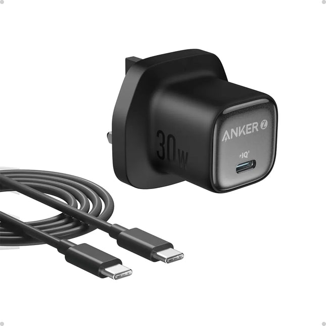 Anker Zolo PD Charger with USB-C to USB-C Cable 30W Black