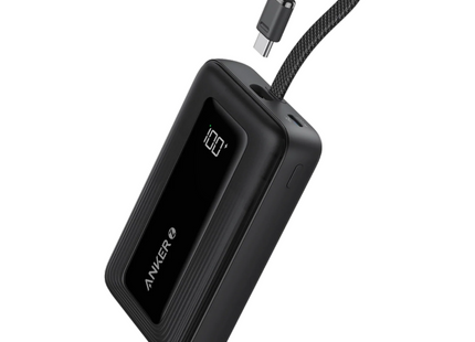 Anker Zolo Power Bank 10000mAh with Built-in USB-C Cable 30W Black