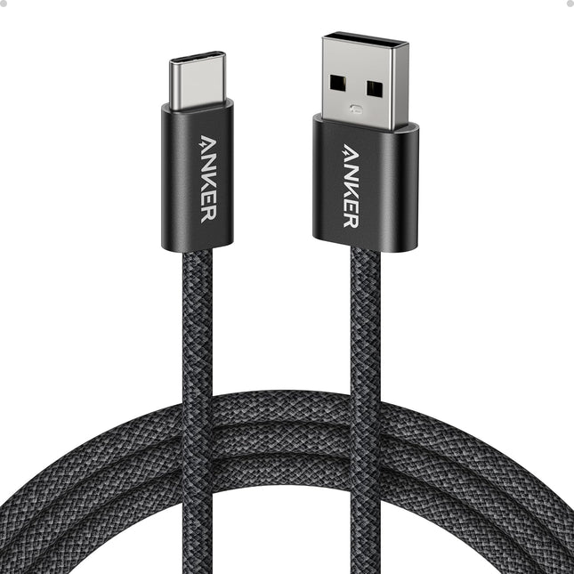 Anker Zolo USB-A to USB-C Cable Braided 6ft 18W Black