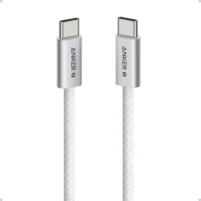 Anker Zolo USB-C to USB-C Braided and Dirt-Free Cable 3ft 240W White