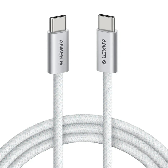 Anker Zolo USB-C to USB-C Braided and Dirt-Free Cable 6ft 240W White