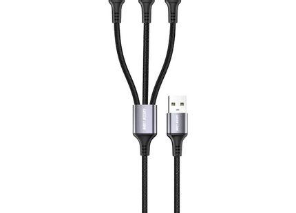 Green Lion 3 IN 1 USB-A 1M Cable with 2 USB-C / Lightning 27W