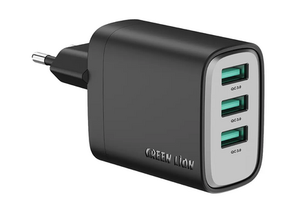 Green Lion SUPRA 24W GaN EU Wall Charger 3*USB A