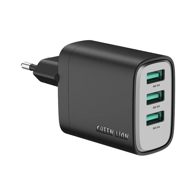 Green Lion SUPRA 24W GaN EU Wall Charger 3*USB A