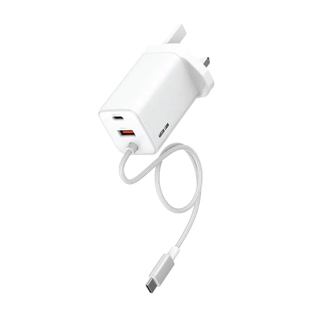 Green Lion Bridge Charge Integrated GaN Adapter USB-C USB-A PD 65W