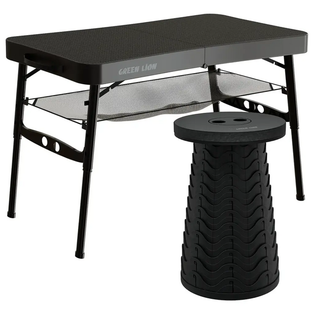 Green Lion Foldable Travel Camping Table & Stool