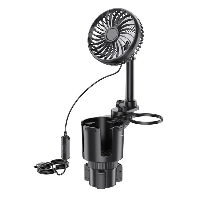 Green Lion Drive Fan Duo 2-in-1 Cup Holder with Car Fan