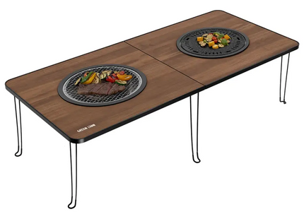 Green Lion Fold Grill Mate Camping BBQ Table