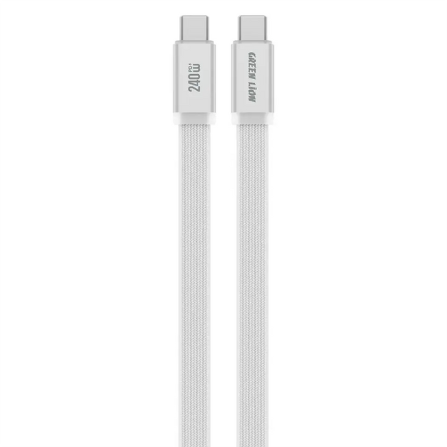 Green Lion FLEX WEAVE USB-C to USB-C 1.5M Silicone + Braided Cable 240W