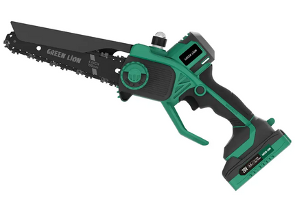 Green Lion GES-6 Cordless Electric Chainsaw 6'' Bar 20V 2.0Ah Battery