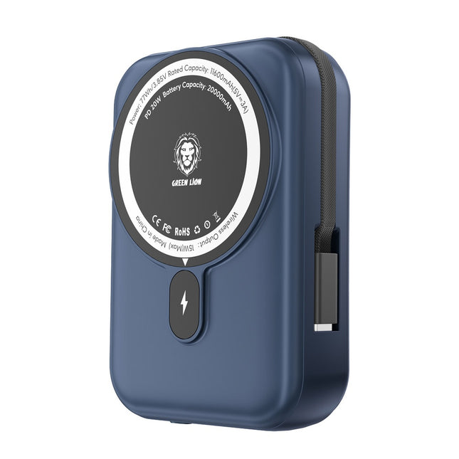 Green Lion 20000mAh Monaco MagSafe Power Bank Blue