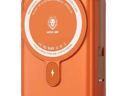 Green Lion 20000mAh Monaco MagSafe Power Bank Orange