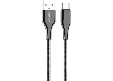 Green Lion Metal Spring Hose Cable USB-A To USB-C 18W 1M Cable