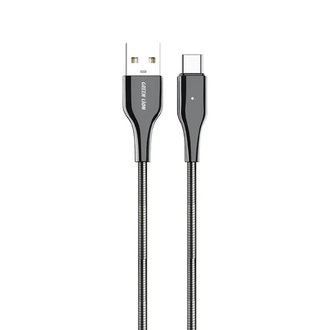 Green Lion Metal Spring Hose Cable USB-A To USB-C 18W 1M Cable