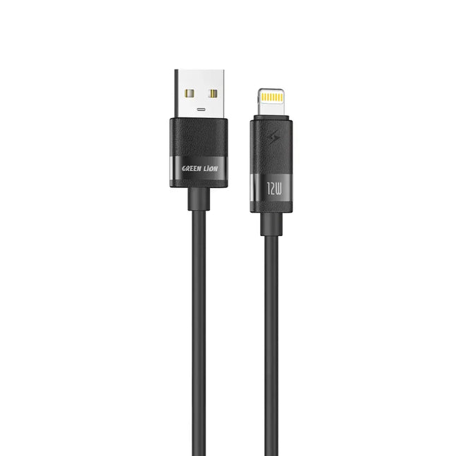 Green Lion Matte Silicone 1M Cable USB-A to Lightning 12W