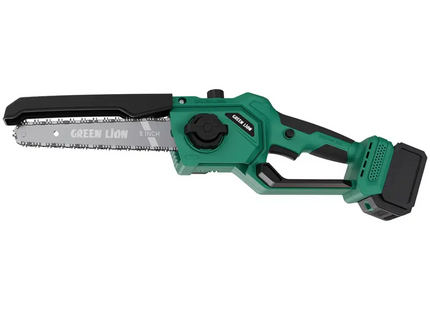Green Lion GES-8 Brushless Cordless Chainsaw -  8" Bar Length  - 2*21V 3.0Ah Battery