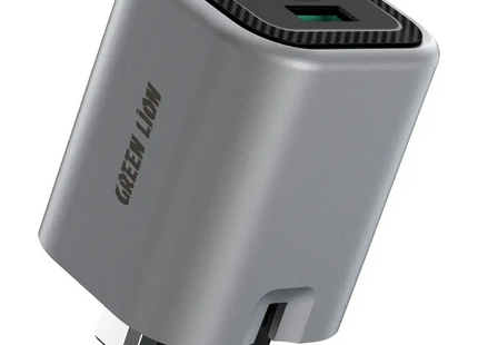 Green Lion Premium Series UK Plug Wall Charger - 3 Port, PD 65W, C to C Cable