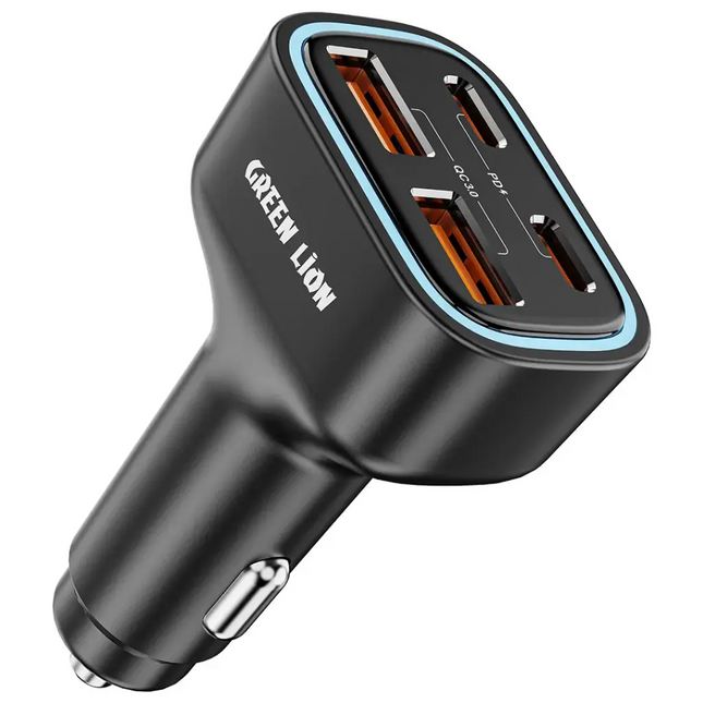 Green Lion Quad Port 70W Car Charger PD+QC 35W