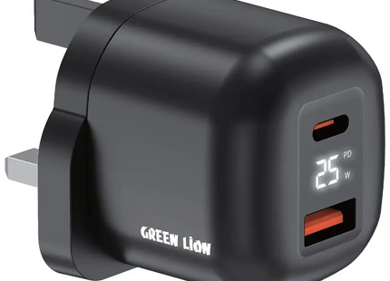 Green Lion Q- SERIES UK Plug GaN Charger USB-C&A Port PD35W+ QC3.0