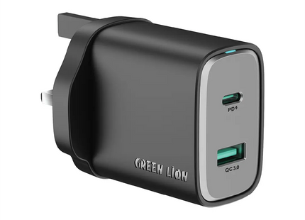 Green Lion Supra 45W UK GaN Wall Charger USB-A & USB-C Ports