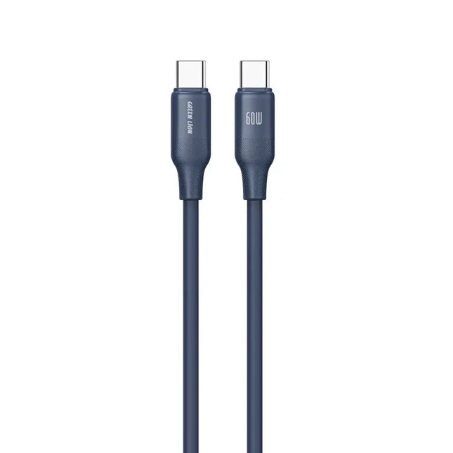 Green Lion 60W Silicone Cable USB-C To USB-C 1M Blue