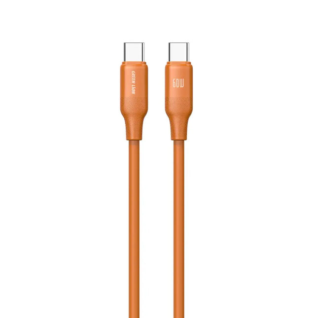 Green Lion 60W Silicone Cable USB-C To USB-C 1M Orange