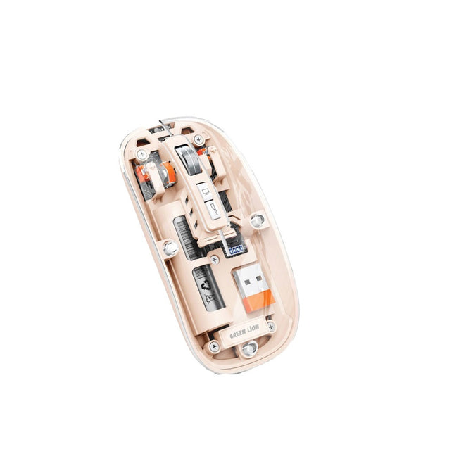 Green Lion Transparent Mouse 2 Modern, Slim & Beautiful Pink