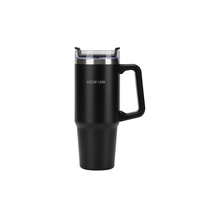 Green Lion Vacuum Travel Mug Black